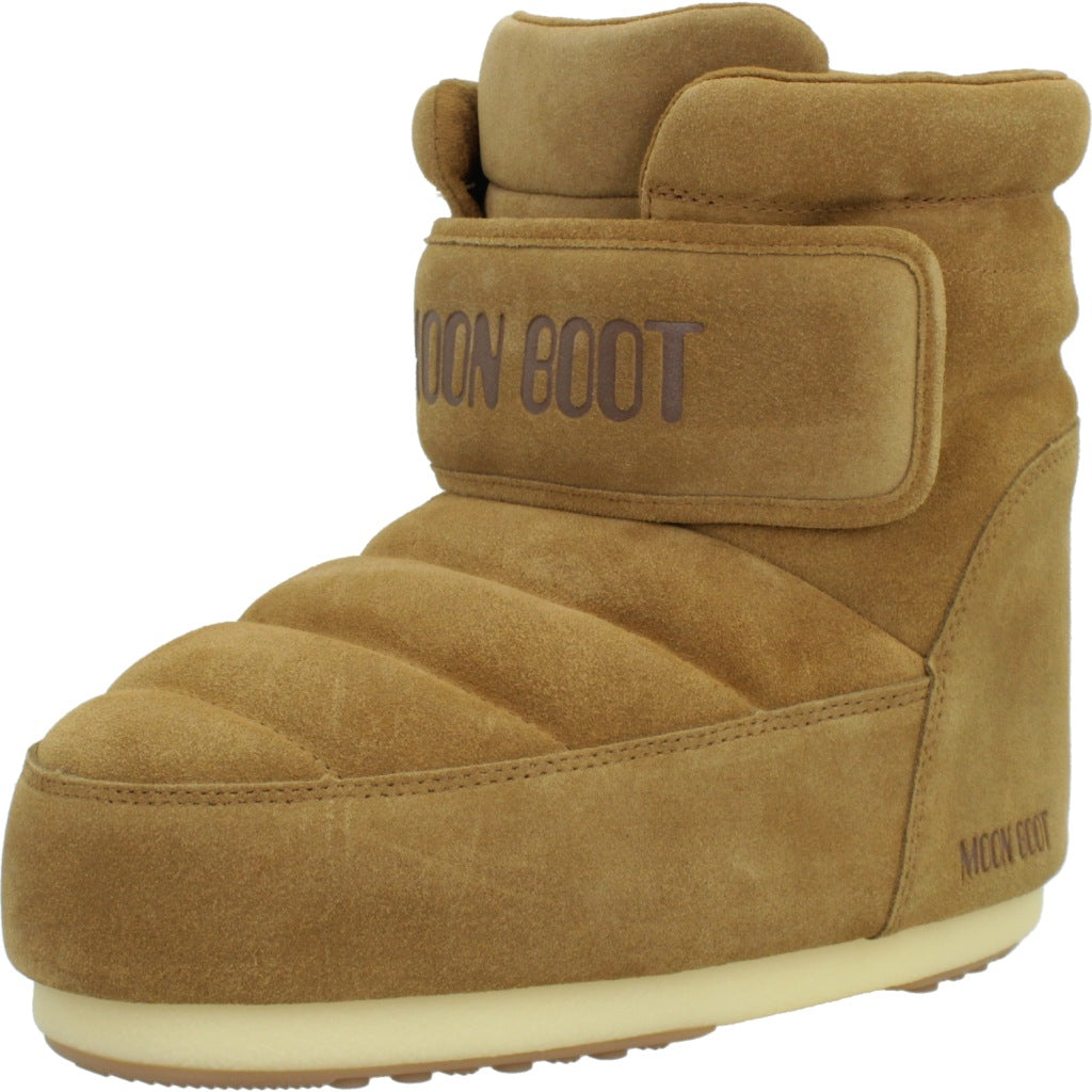 MOON BOOT MB ICON STRAP SUEDE en color MARRON CLARO  (1)