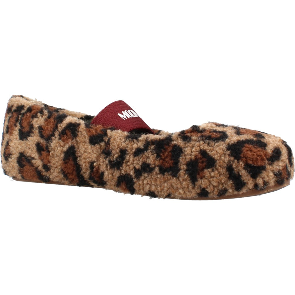 MOON BOOT MB FLEECE  BALLERINA LEOPARD en color ANIMAL PRINT  (5)
