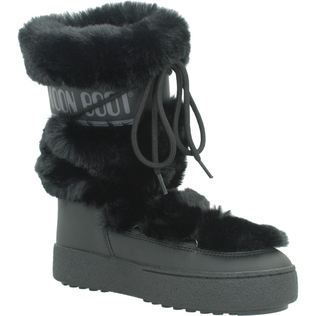 MOON BOOT MB LTRACK FAUX FUR HIGH WP en color NEGRO  (5)