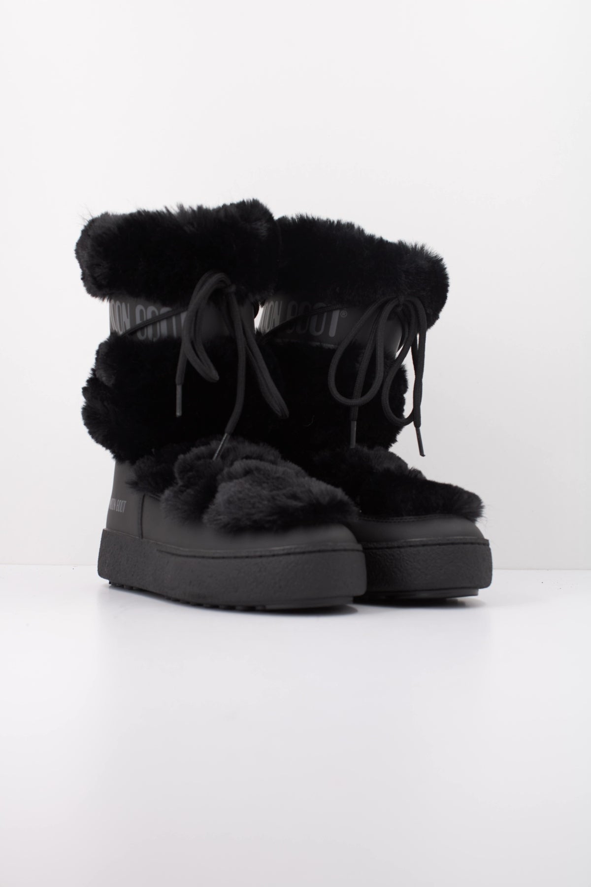 MOON BOOT LTRACK FAUX FUR HIGH WP   en color NEGRO  (2)