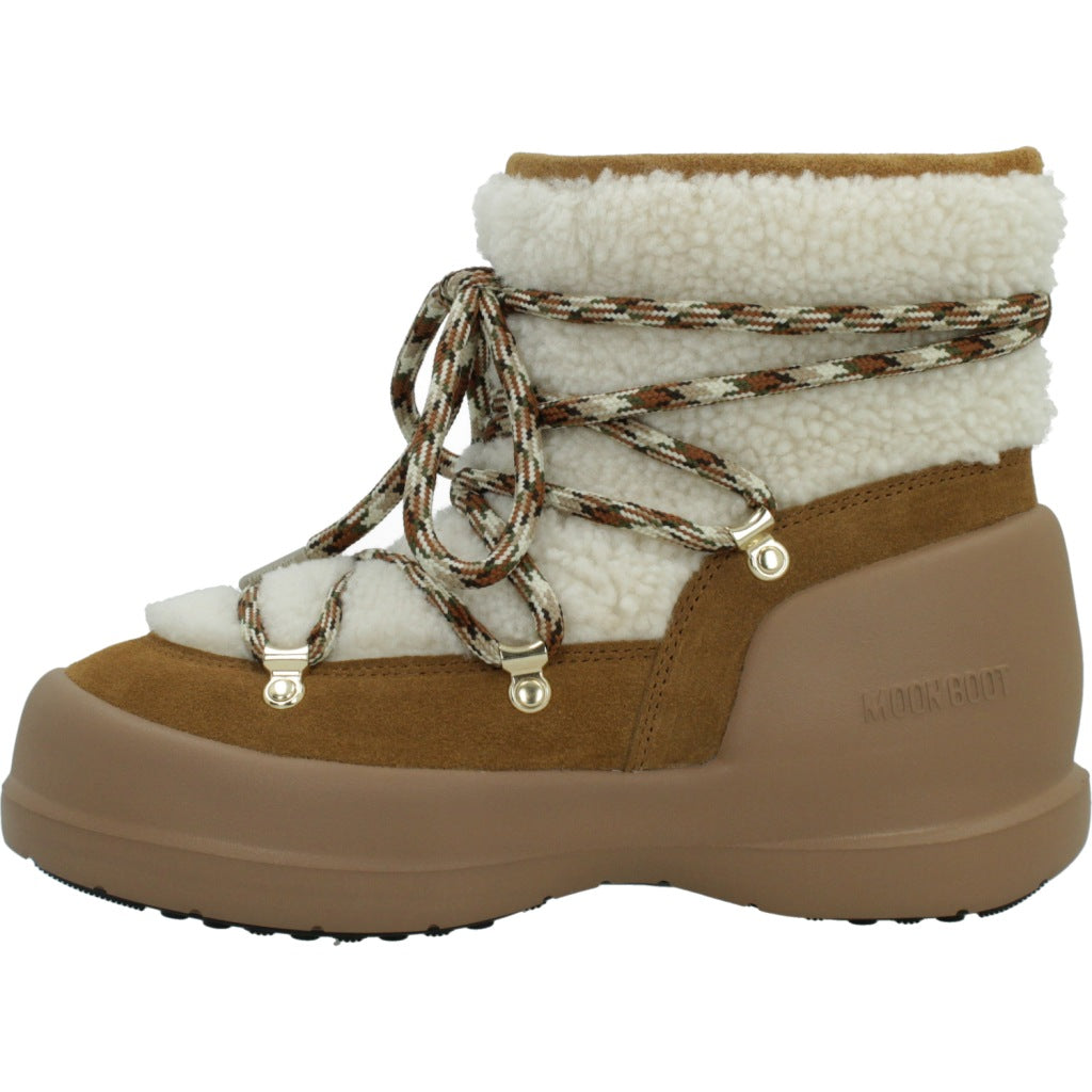 MOON BOOT MEZZALUNA BOOT SHEARLING   en color MARRON CLARO  (2)