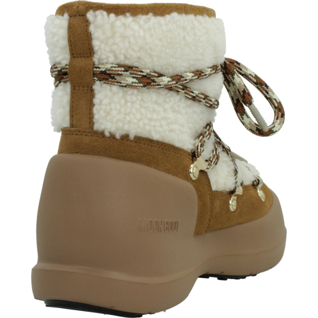 MOON BOOT MEZZALUNA BOOT SHEARLING   en color MARRON CLARO  (3)