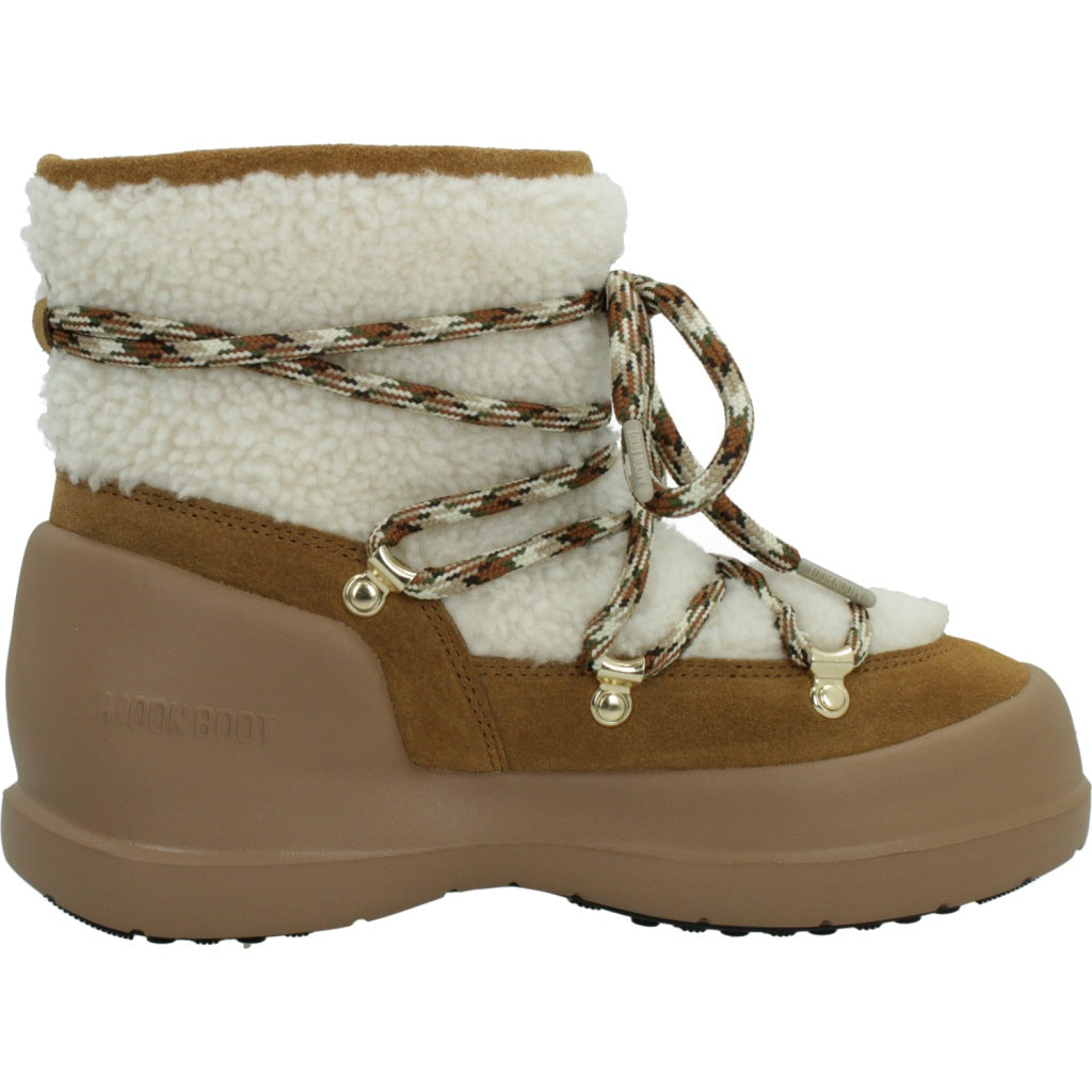MOON BOOT MEZZALUNA BOOT SHEARLING   en color MARRON CLARO  (4)