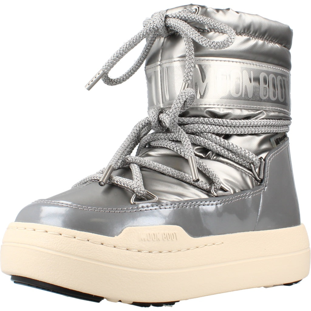 MOON BOOT MB JR PARK BOOT en color PLATA  (1)