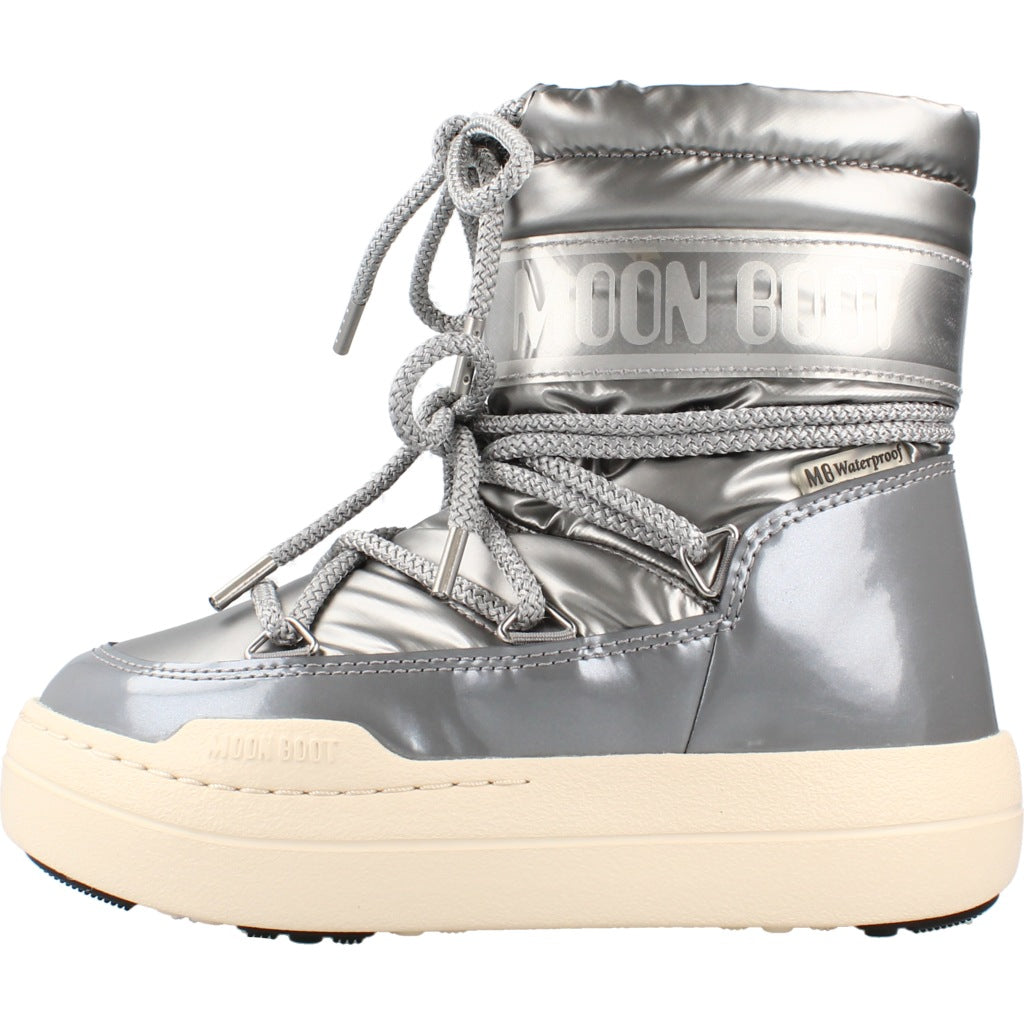MOON BOOT MB JR PARK BOOT en color PLATA  (2)