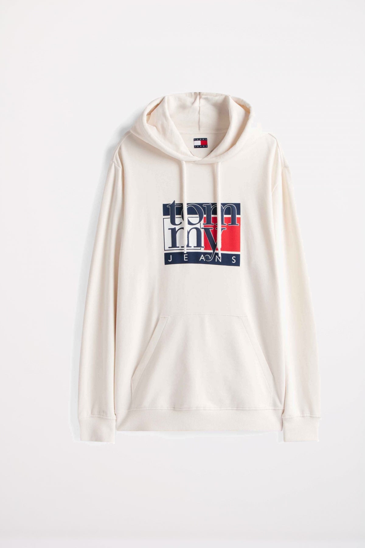 TOMMY JEANS TJM REG RWB FLAG HOODIE en color BLANCO  (2)