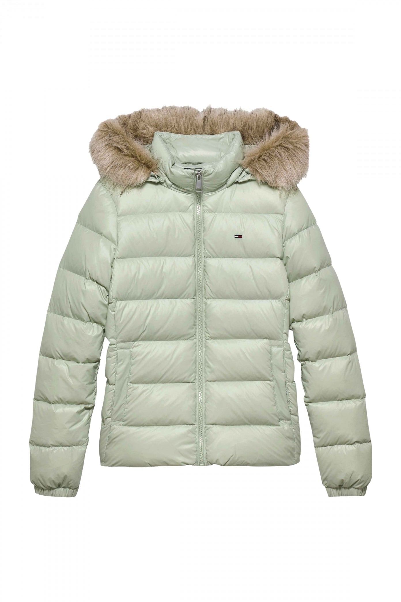 TOMMY JEANS BASIC HOODED DOWN JA en color VERDE  (1)