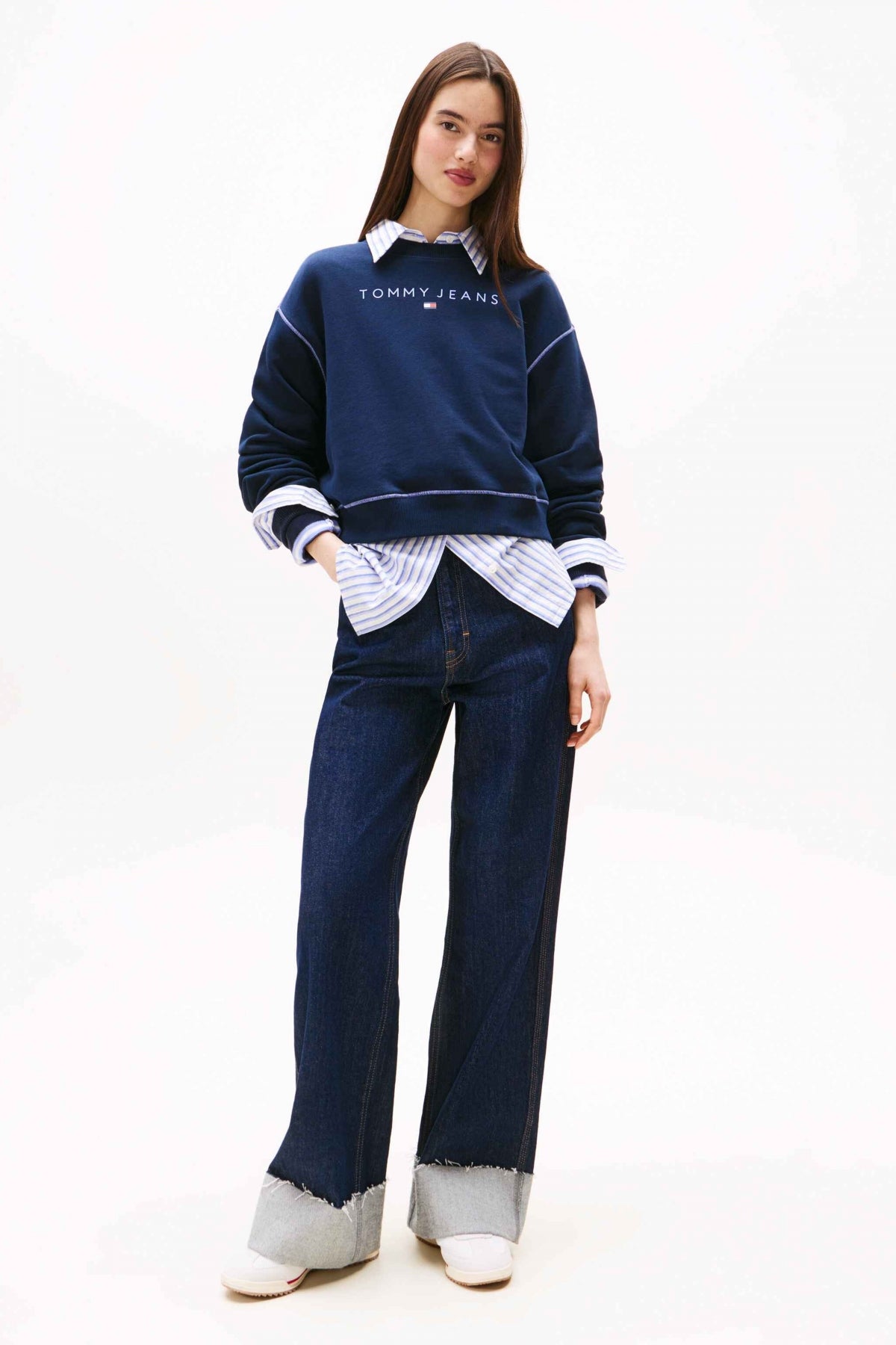 TOMMY JEANS TJW RLX CRP STITCH LINEA en color AZUL  (4)
