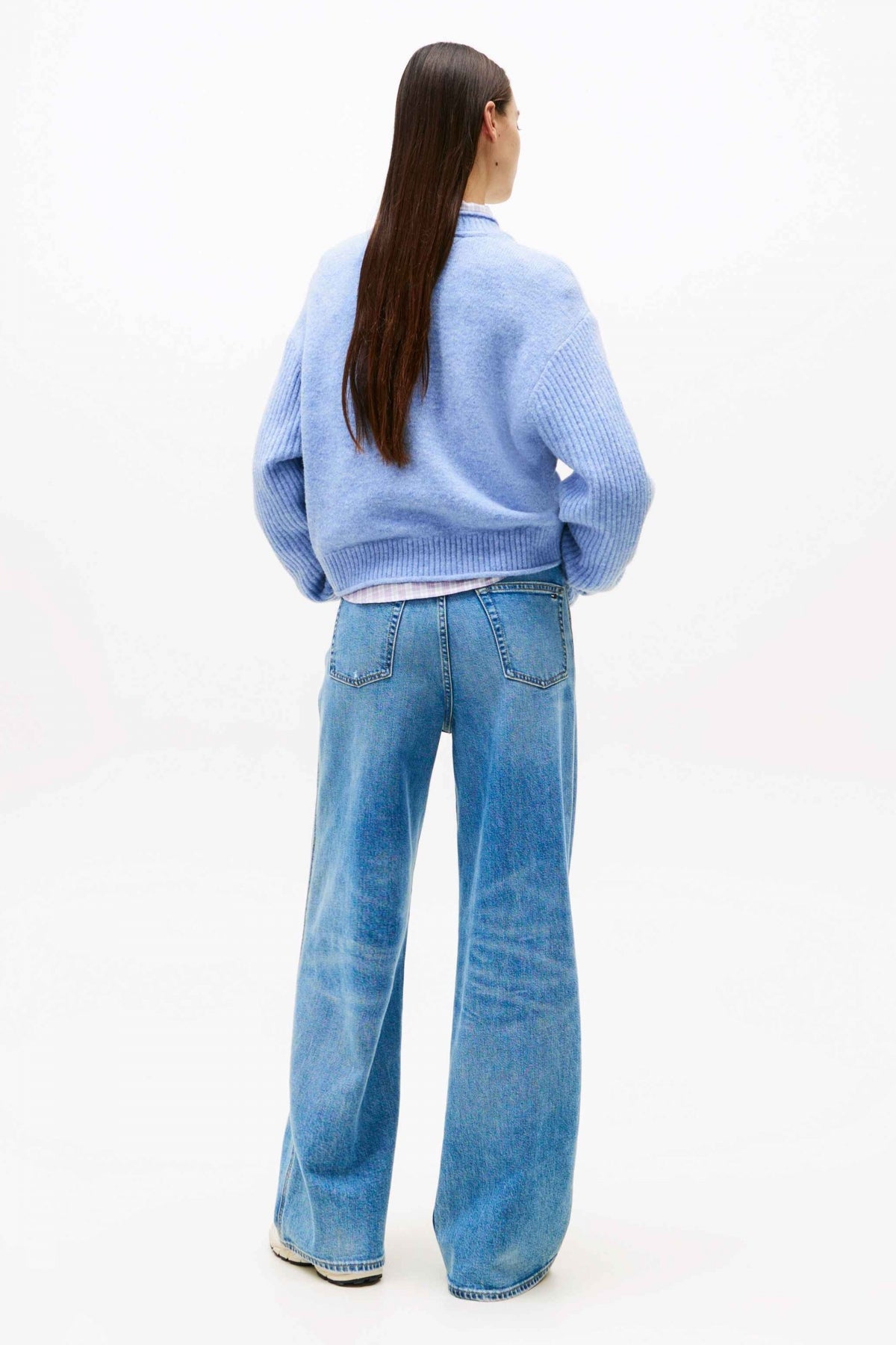 TOMMY JEANS TJW MELANGE FLAG SWEATER en color AZUL  (3)