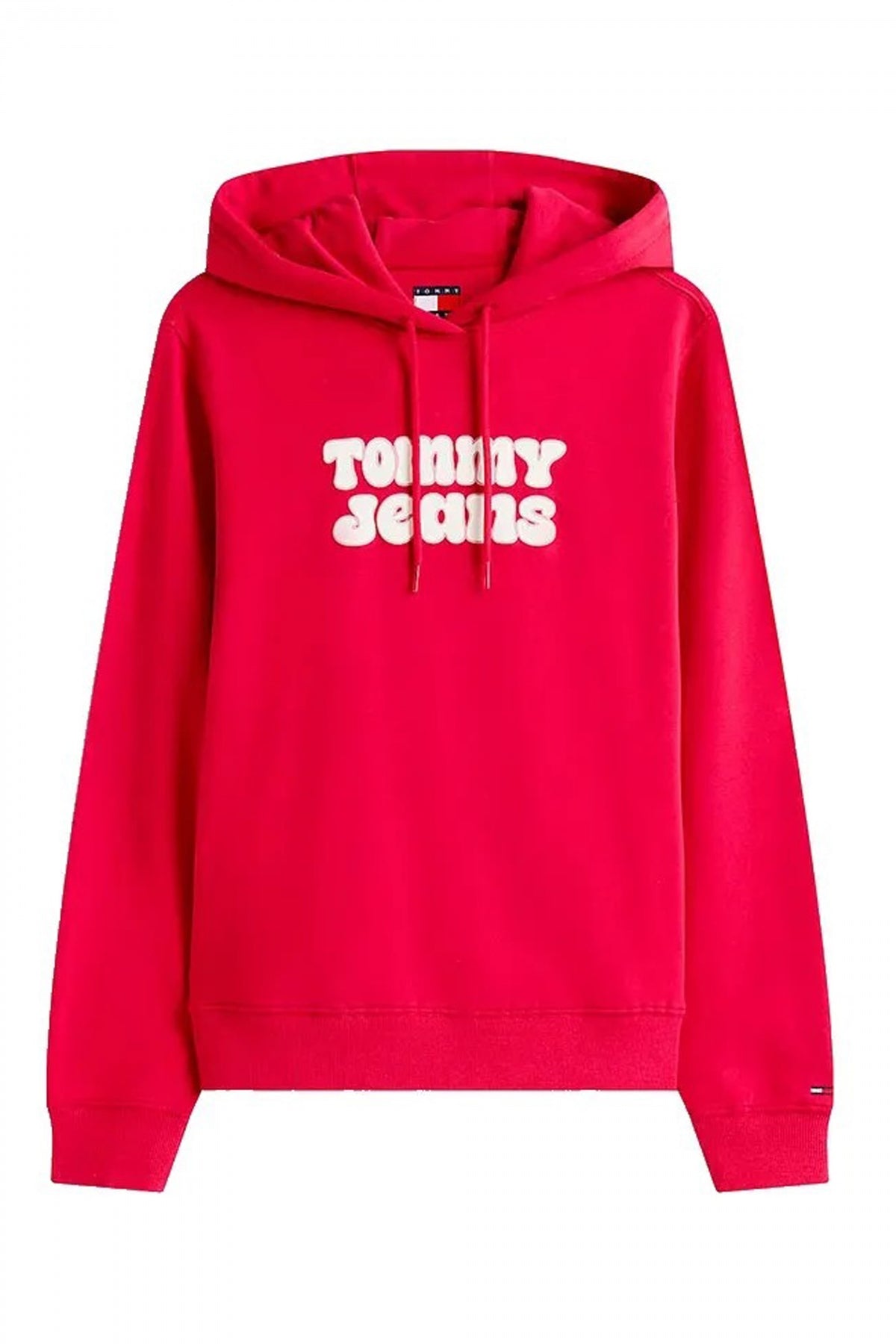 TOMMY JEANS TJW REG ESS LOGO  HOODI en color ROSA  (2)