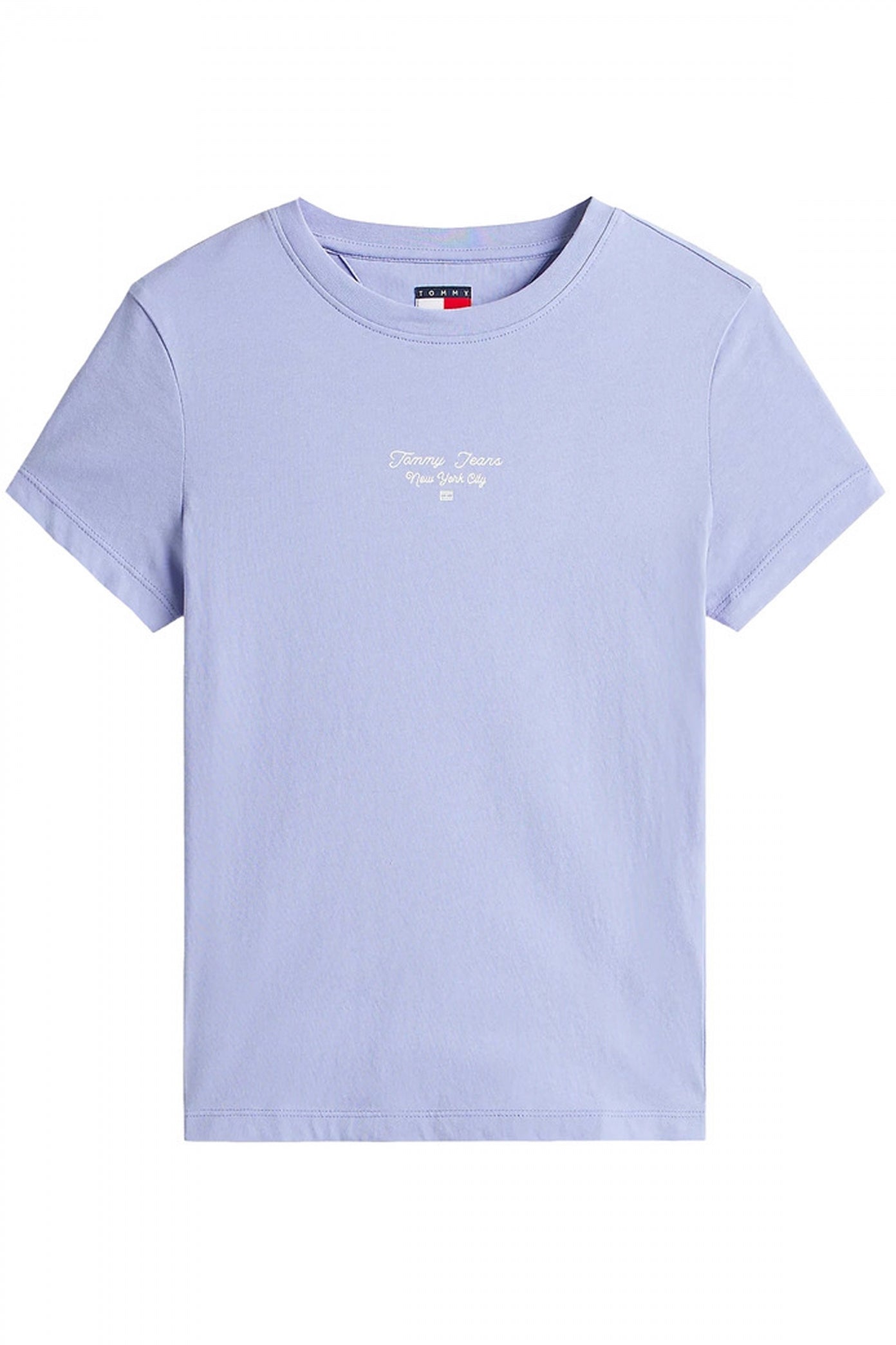 TOMMY JEANS TJW SLIM ESS LOGO  TEE en color VIOLETA  (1)