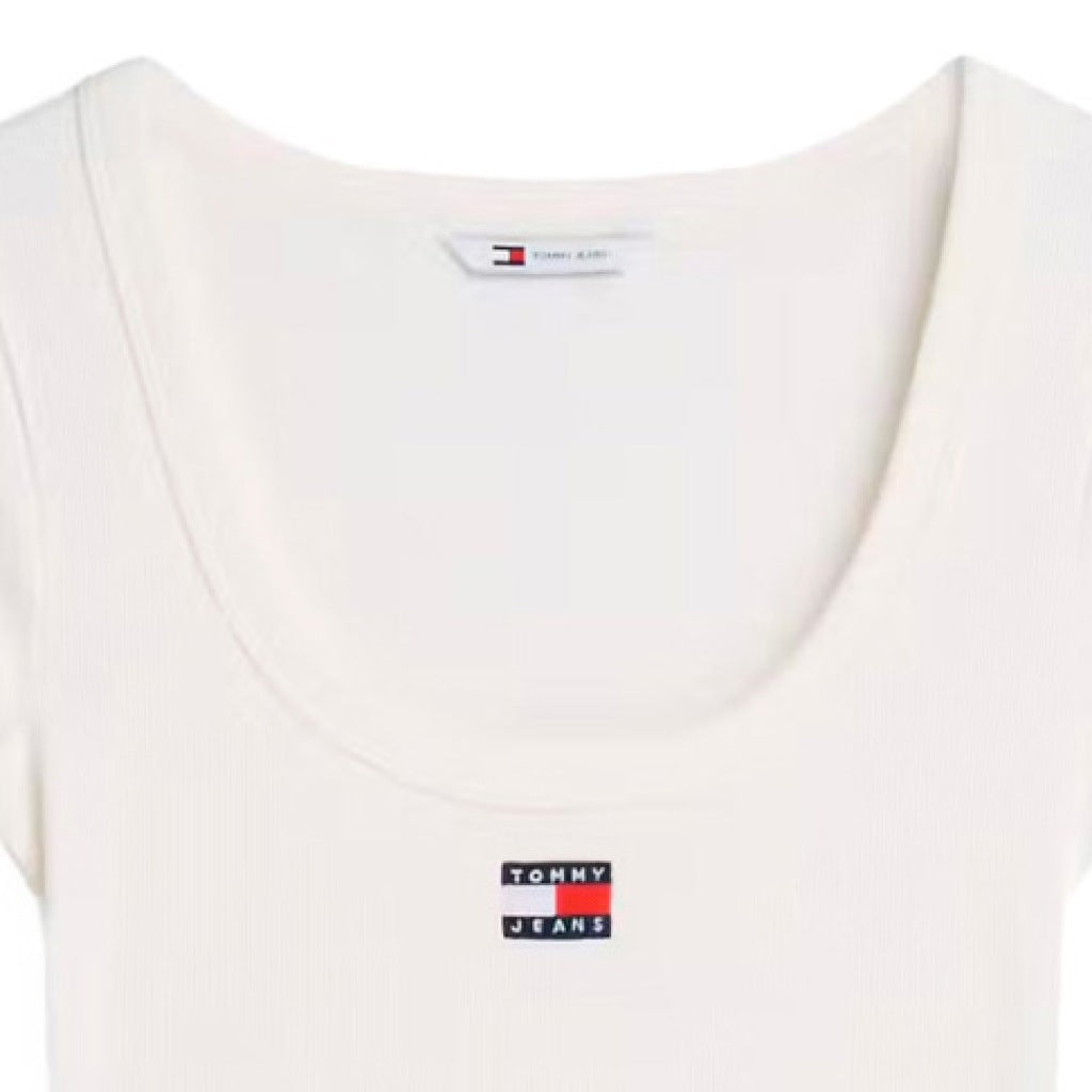TOMMY JEANS DWDW SLIM RIB BADGE en color BLANCO  (5)