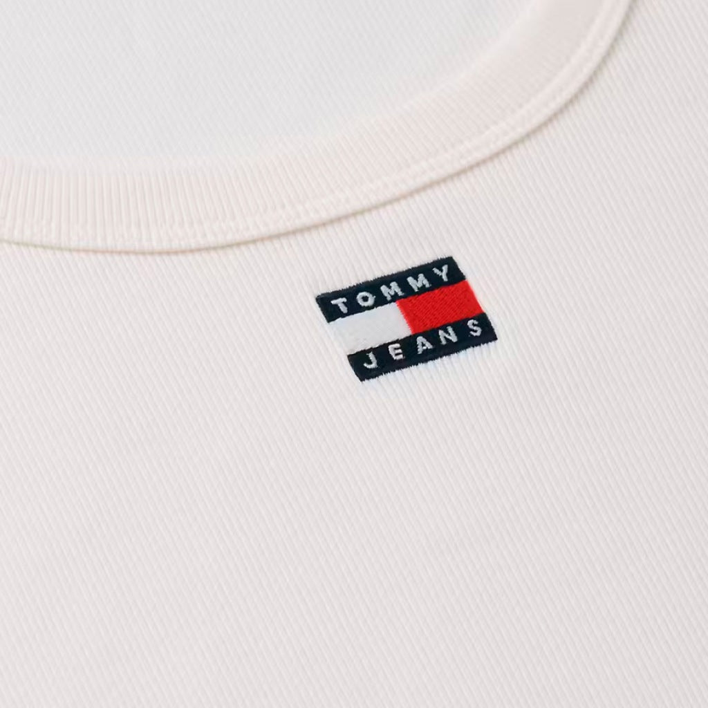 TOMMY JEANS DWDW SLIM RIB BADGE en color BLANCO  (6)