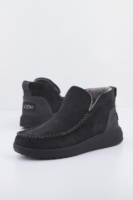 HEY DUDE DENNY SUEDE en color NEGRO  (1)