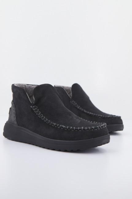 HEY DUDE DENNY SUEDE en color NEGRO  (2)
