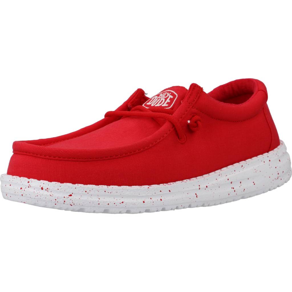 HEY DUDE WALLY YOUTH SLUB CANVAS en color ROJO  (1)