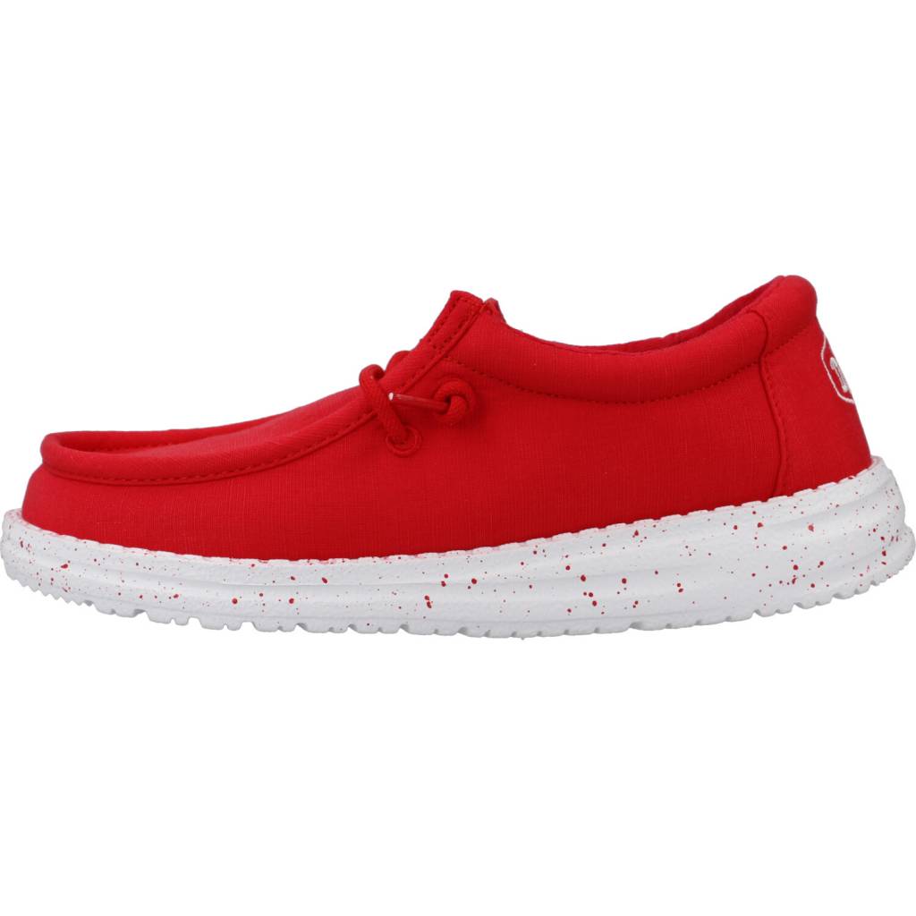 HEY DUDE WALLY YOUTH SLUB CANVAS en color ROJO  (2)