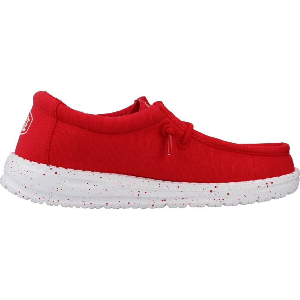 HEY DUDE WALLY YOUTH SLUB CANVAS en color ROJO  (4)