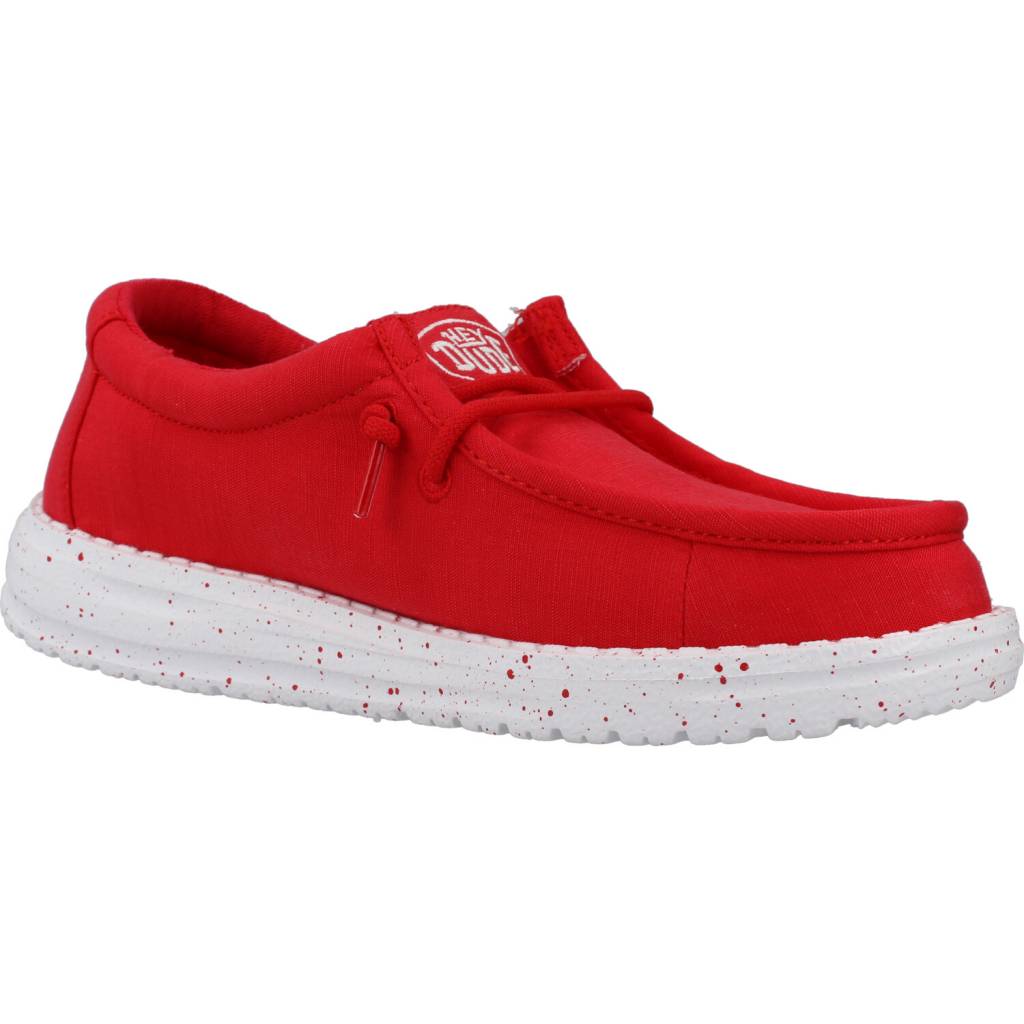 HEY DUDE WALLY YOUTH SLUB CANVAS en color ROJO  (5)