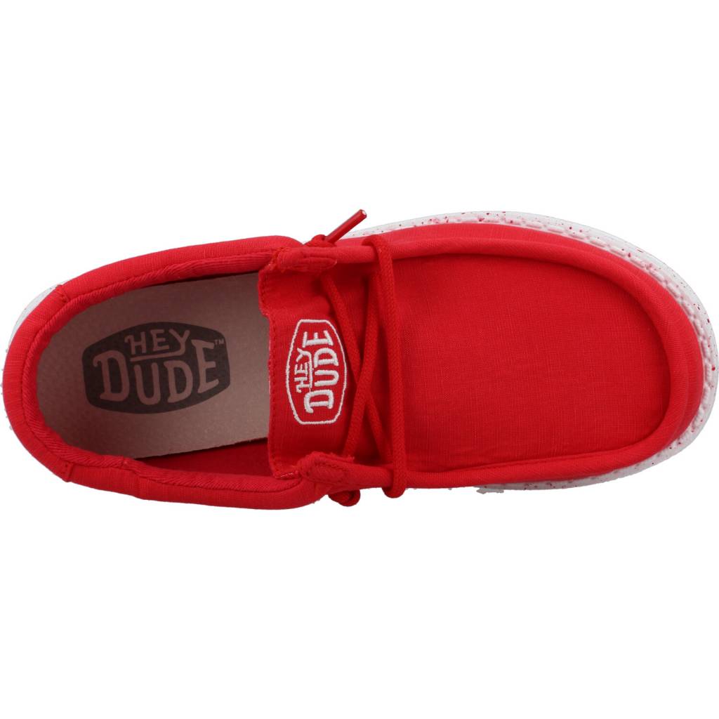 HEY DUDE WALLY YOUTH SLUB CANVAS en color ROJO  (7)