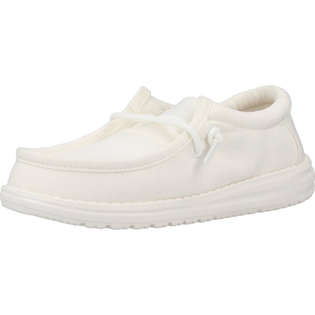 HEY DUDE WALLY YOUTH SLUB CANVAS en color BLANCO  (1)