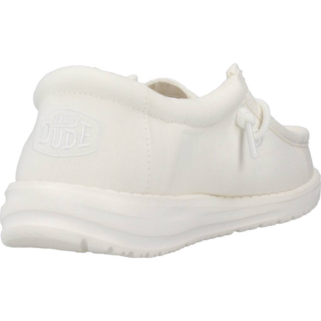 HEY DUDE WALLY YOUTH SLUB CANVAS en color BLANCO  (3)