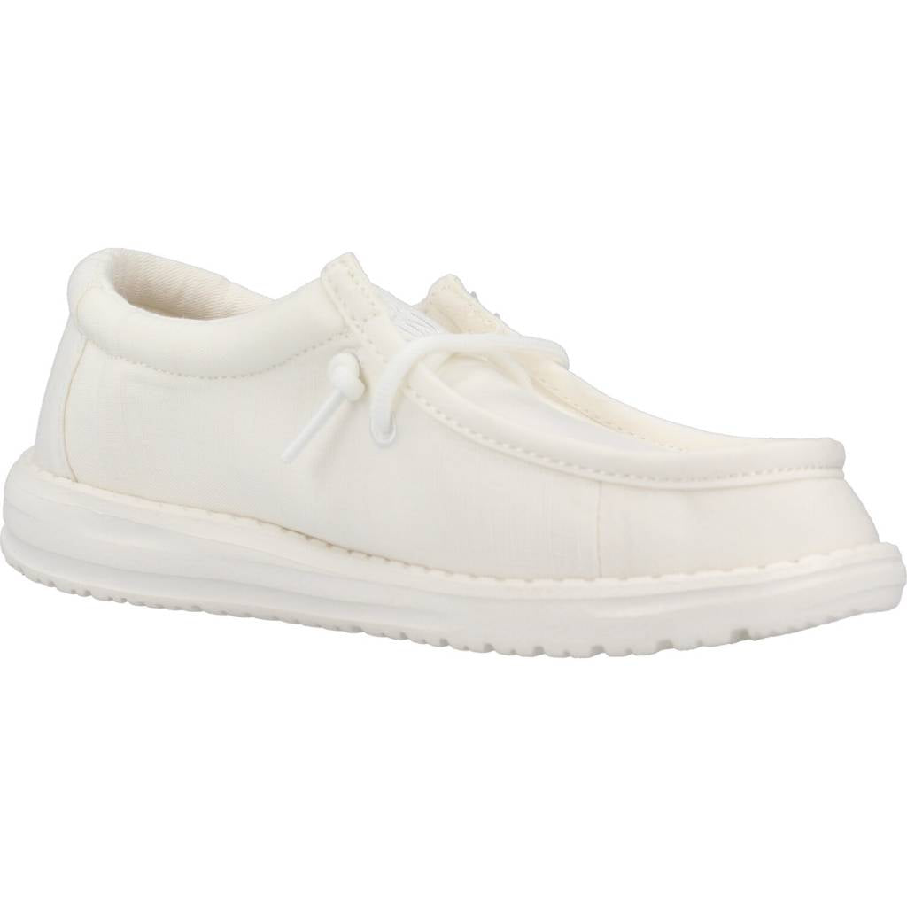 HEY DUDE WALLY YOUTH SLUB CANVAS en color BLANCO  (5)