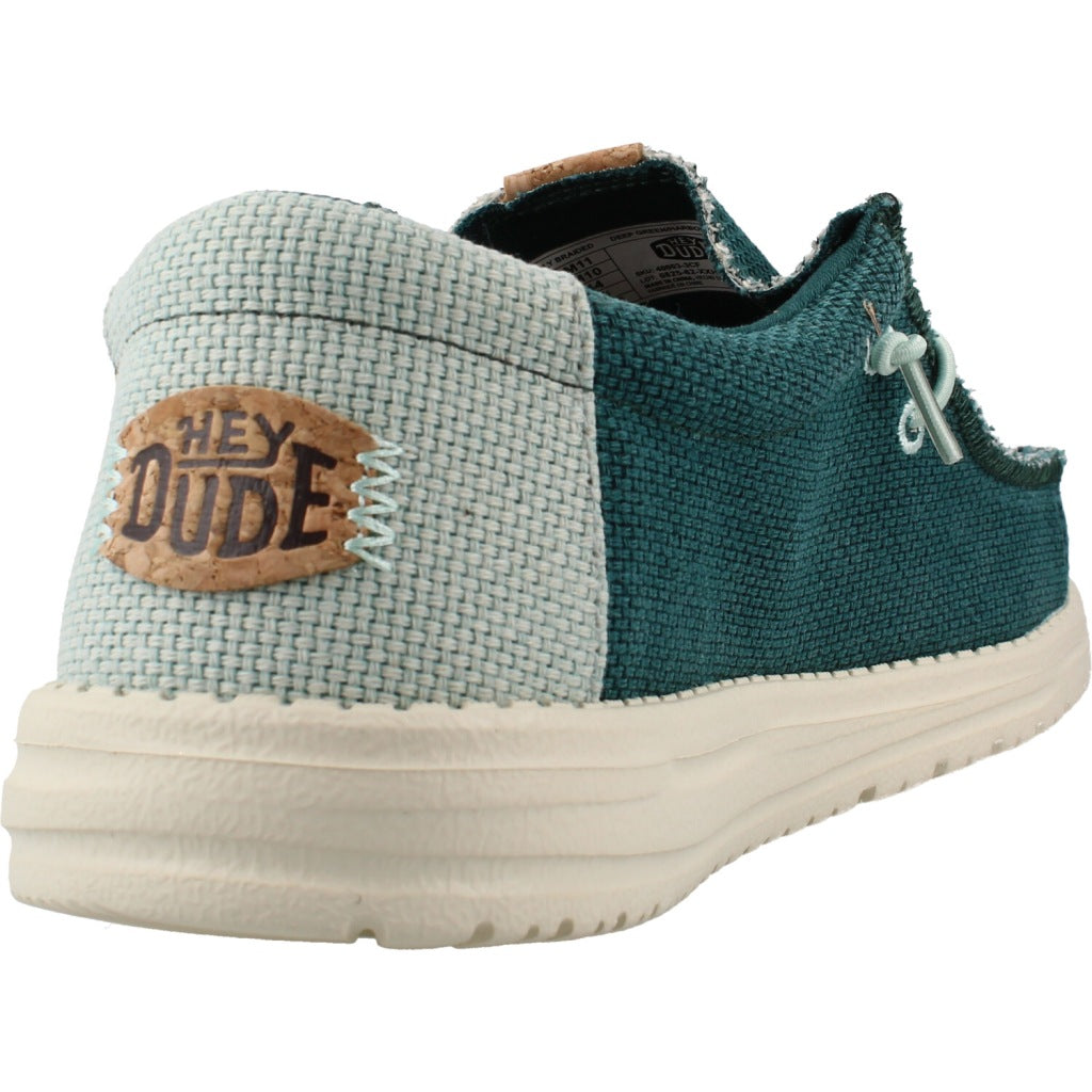 HEY DUDE WALLY BRAIDED en color VERDE  (3)
