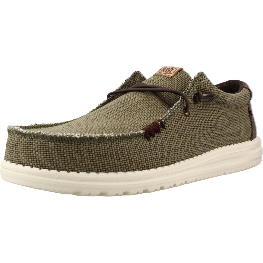 HEY DUDE WALLY BRAIDED en color VERDE  (1)