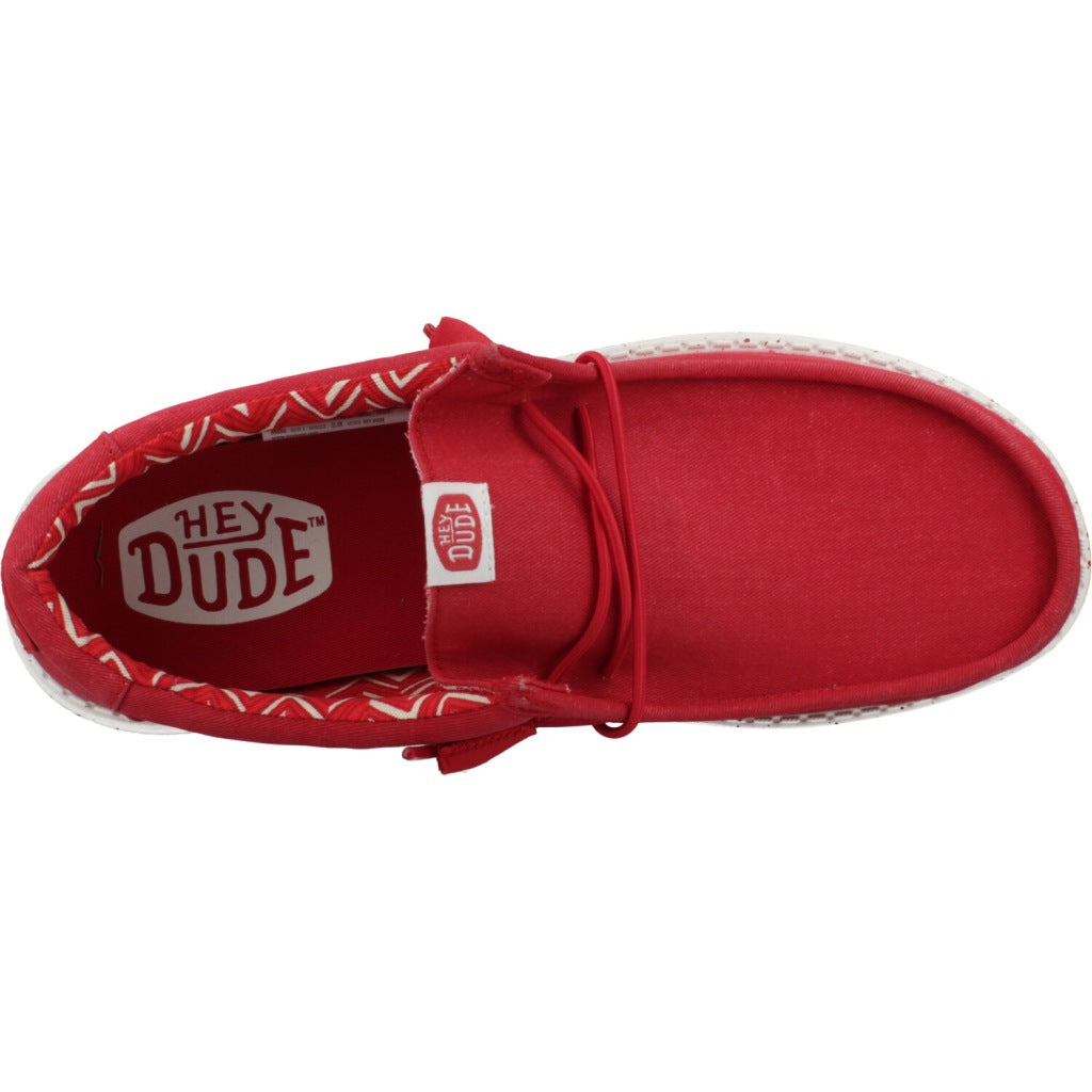 HEY DUDE WALLY STRETCH CANVAS en color ROJO  (7)