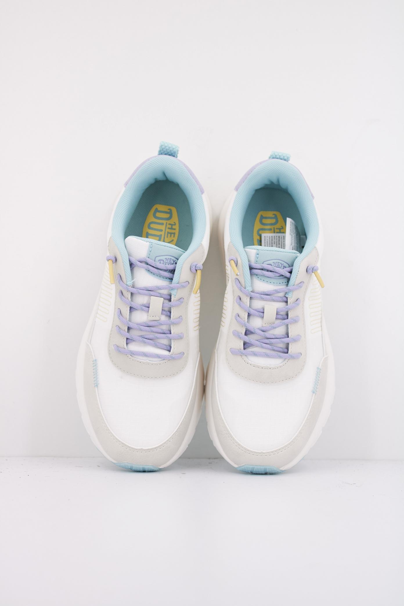 HEY DUDE SIROCCO ALTA W COLORBLOC en color BLANCO  (3)