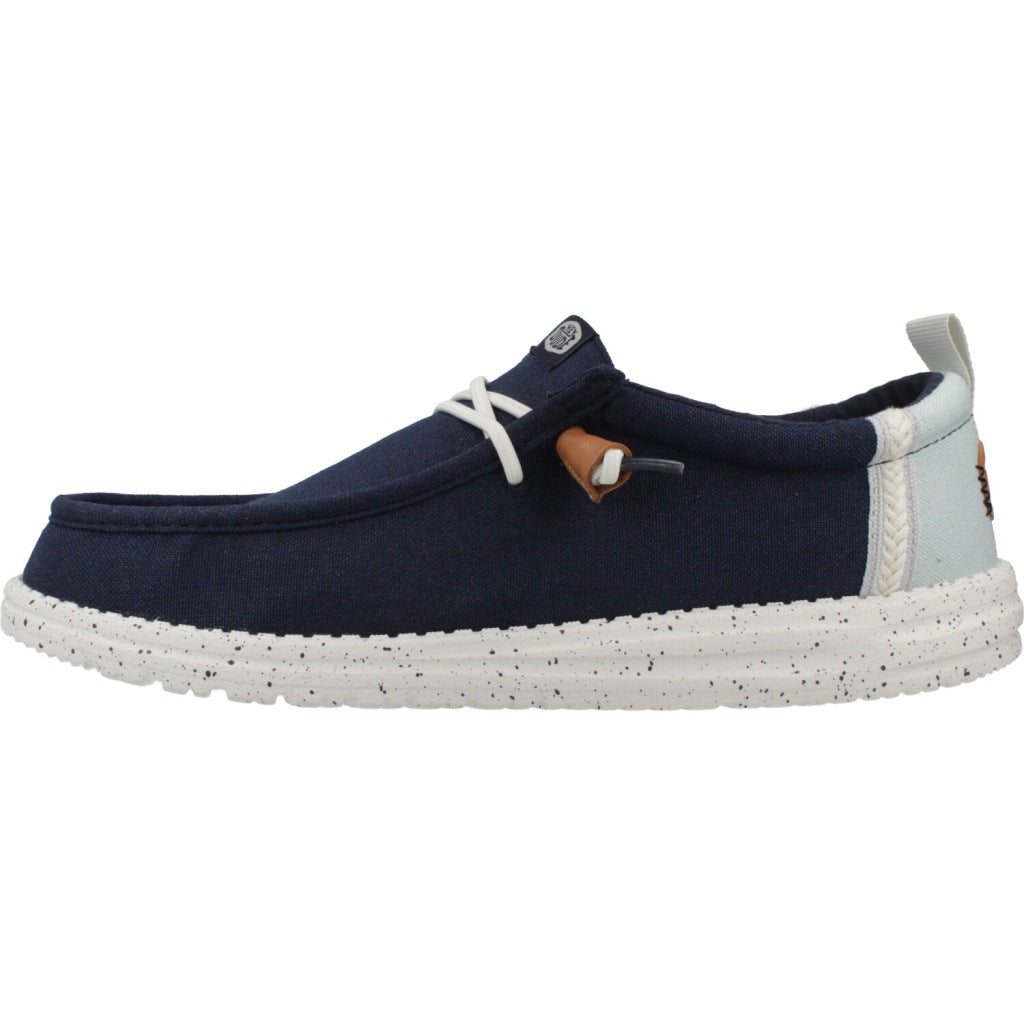 HEY DUDE WALLY SUMMER LINEN en color AZUL  (2)