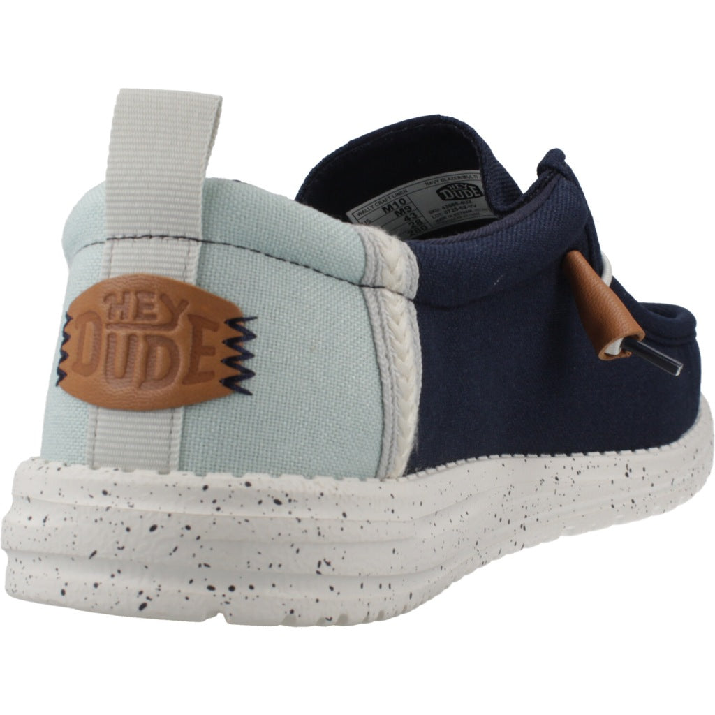 HEY DUDE WALLY SUMMER LINEN en color AZUL  (3)