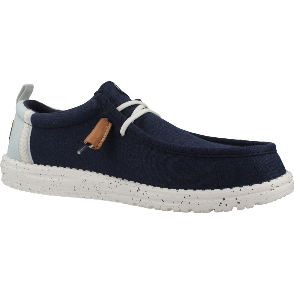 HEY DUDE WALLY SUMMER LINEN en color AZUL  (5)