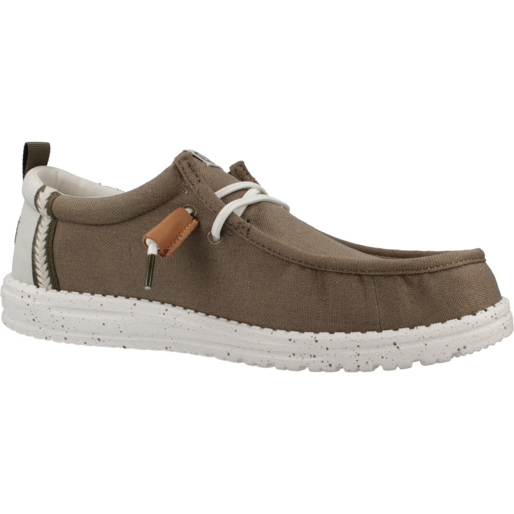 HEY DUDE WALLY SUMMER LINEN en color VERDE  (5)