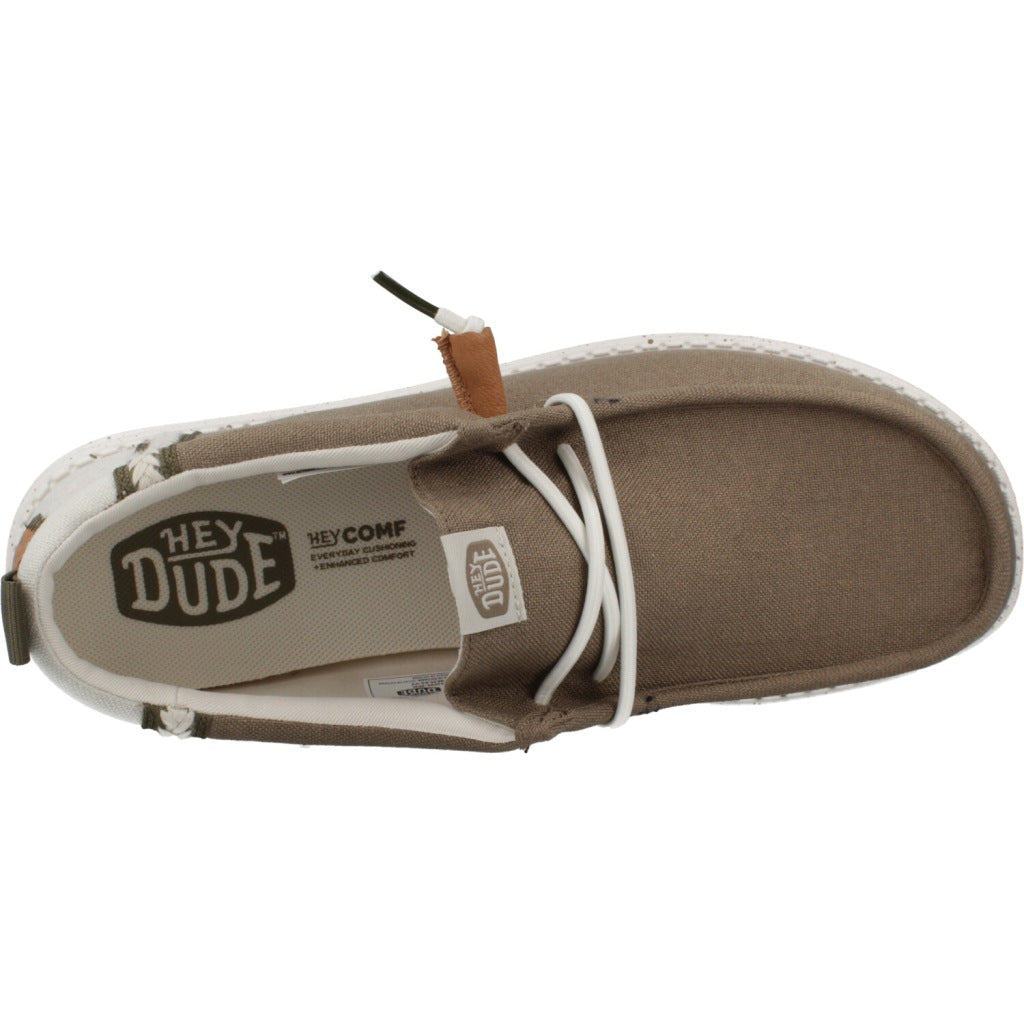 HEY DUDE WALLY SUMMER LINEN en color VERDE  (7)