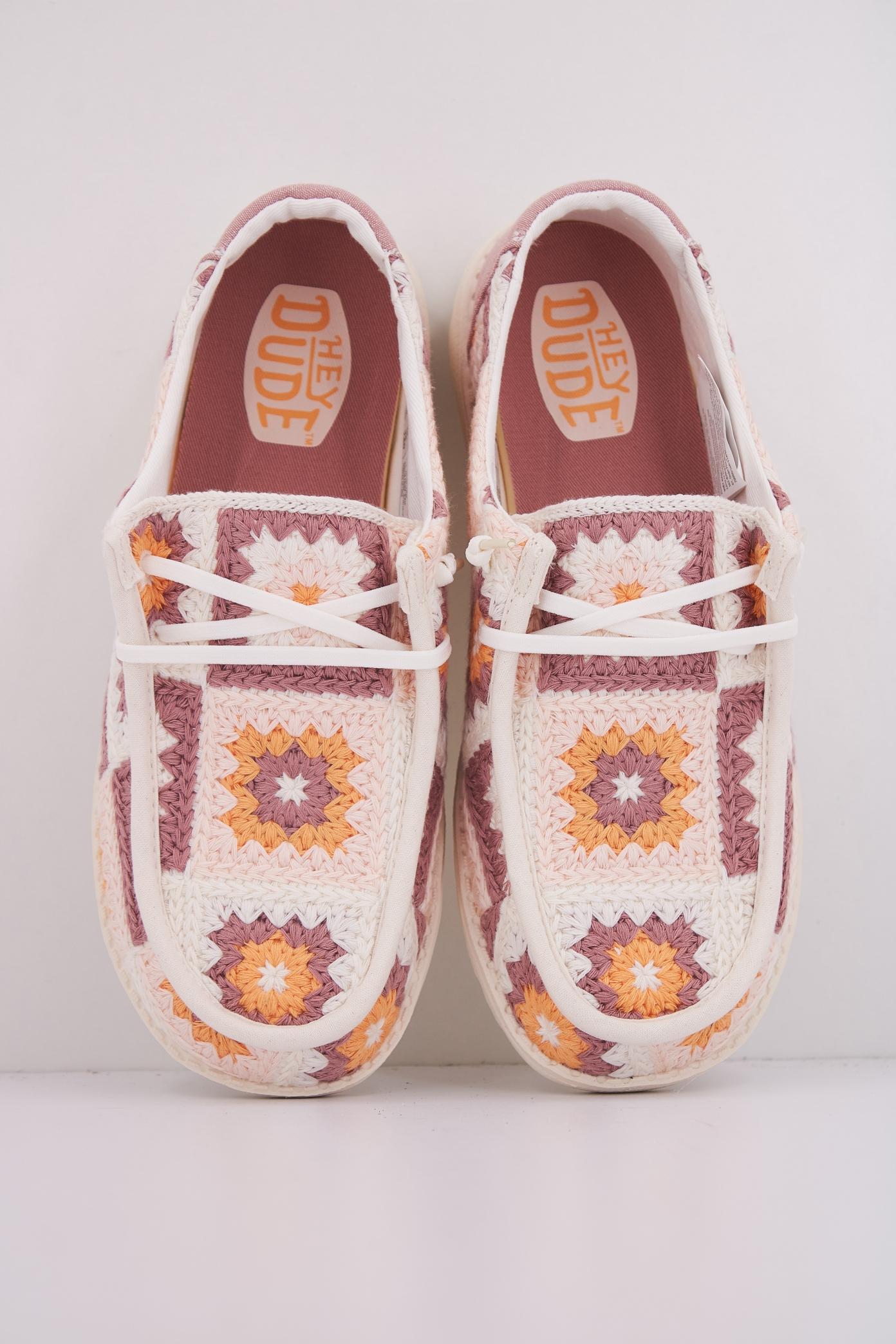 HEY DUDE  WENDY COTTAGE CROCHET en color BLANCO  (3)