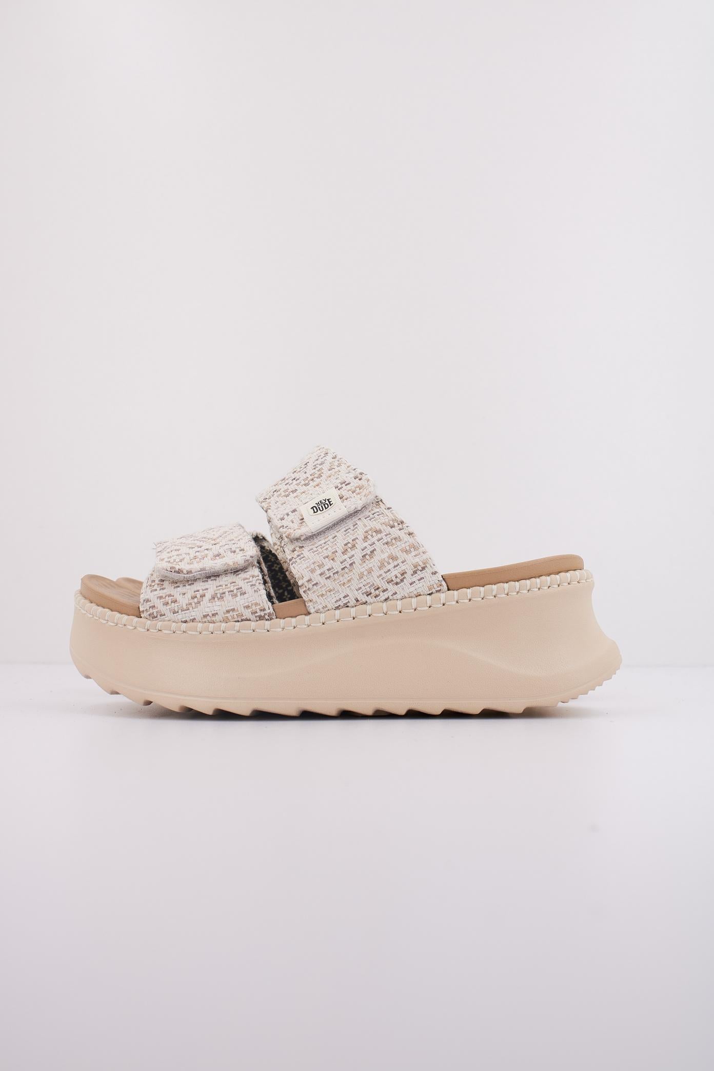 HEY DUDE DELRAY SLIDE SURF BAJA en color BEIS  (1)