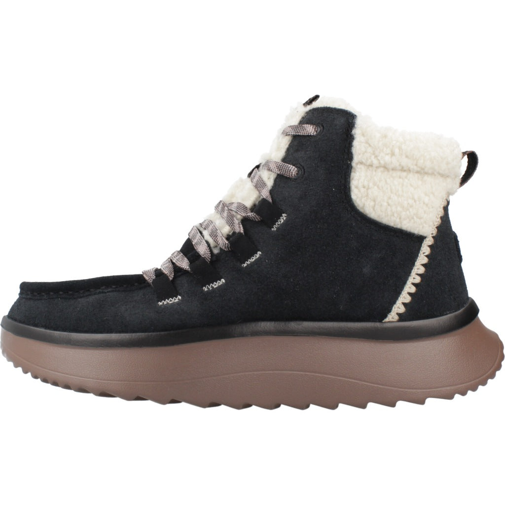 HEY DUDE WENDY PEAK APRES SUEDE COZSTIT en color NEGRO  (2)