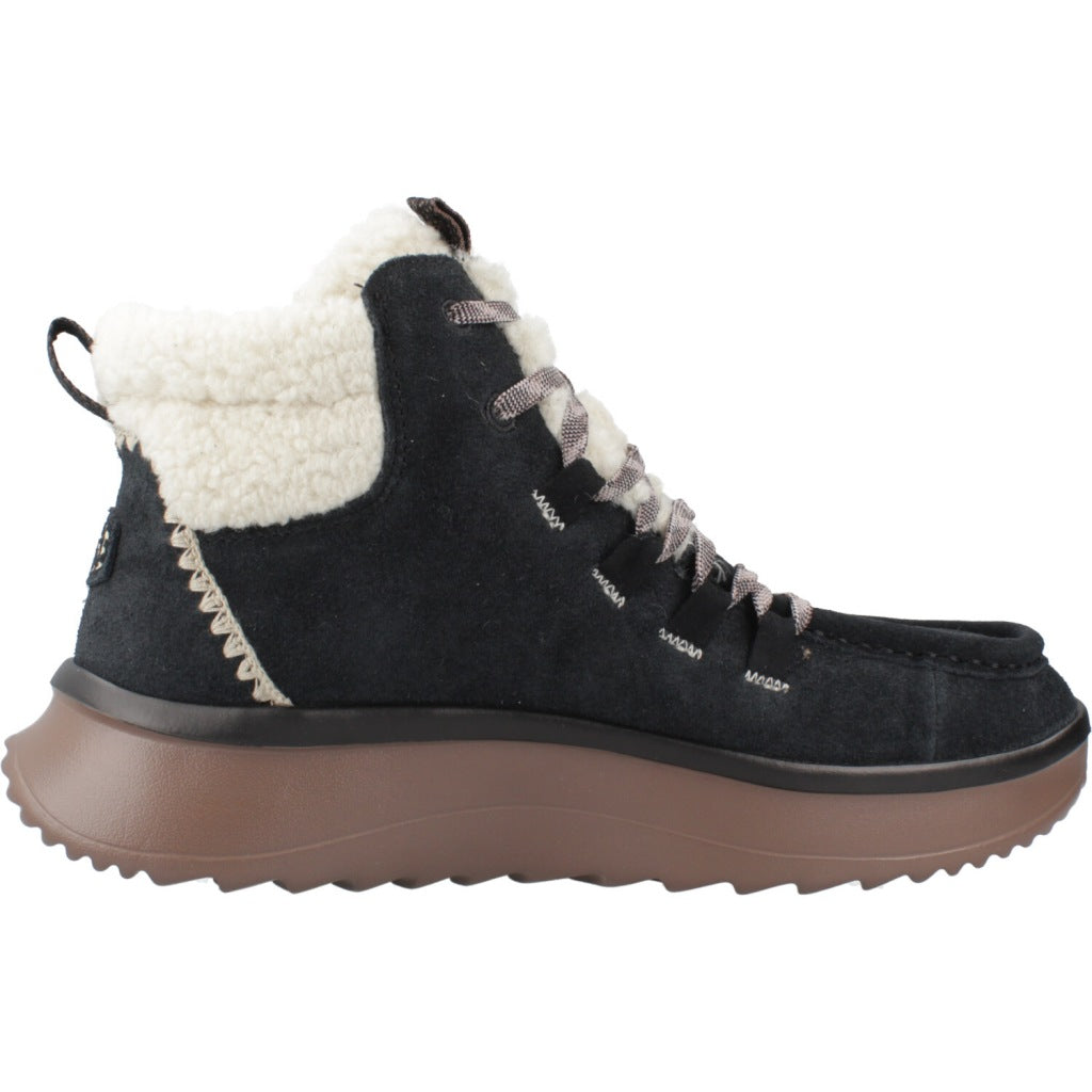 HEY DUDE WENDY PEAK APRES SUEDE COZSTIT en color NEGRO  (4)