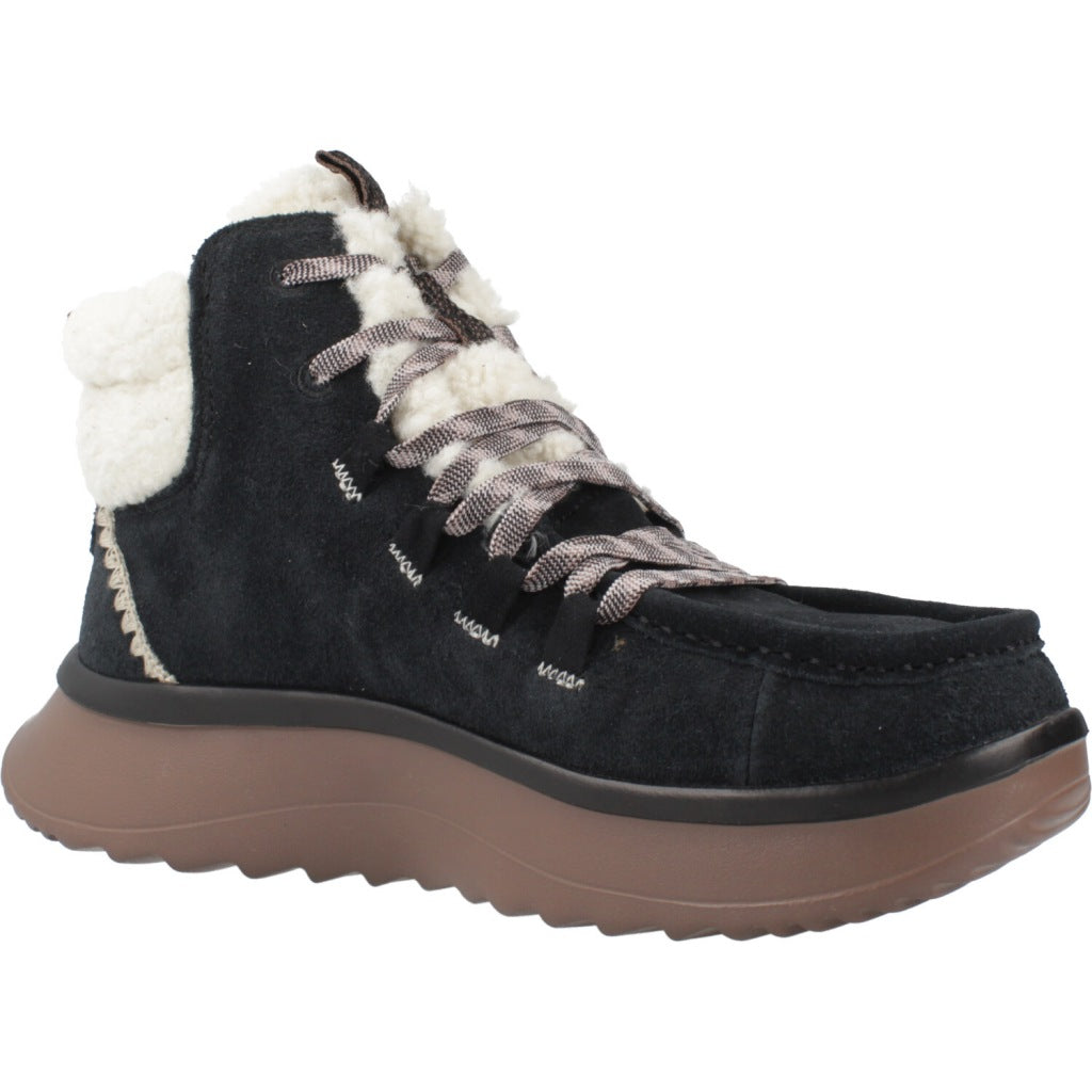 HEY DUDE WENDY PEAK APRES SUEDE COZSTIT en color NEGRO  (5)