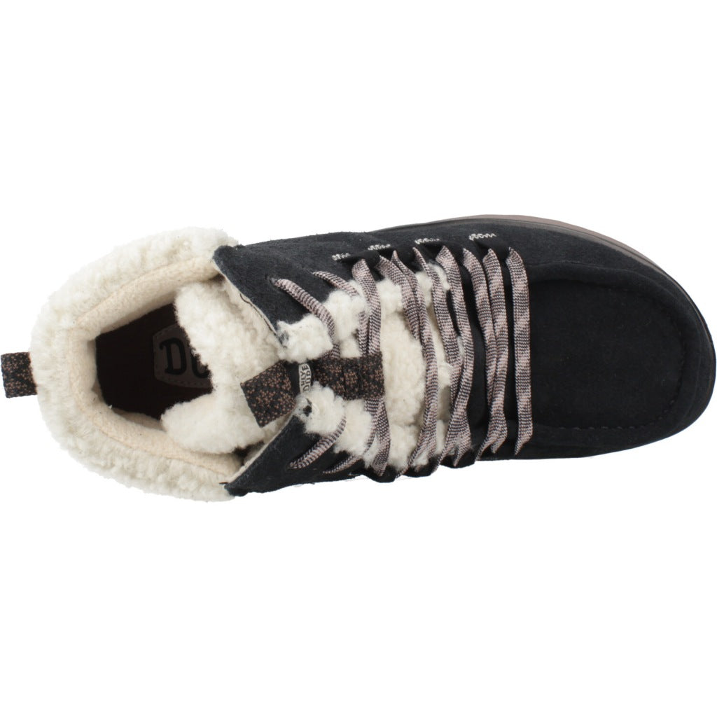 HEY DUDE WENDY PEAK APRES SUEDE COZSTIT en color NEGRO  (7)