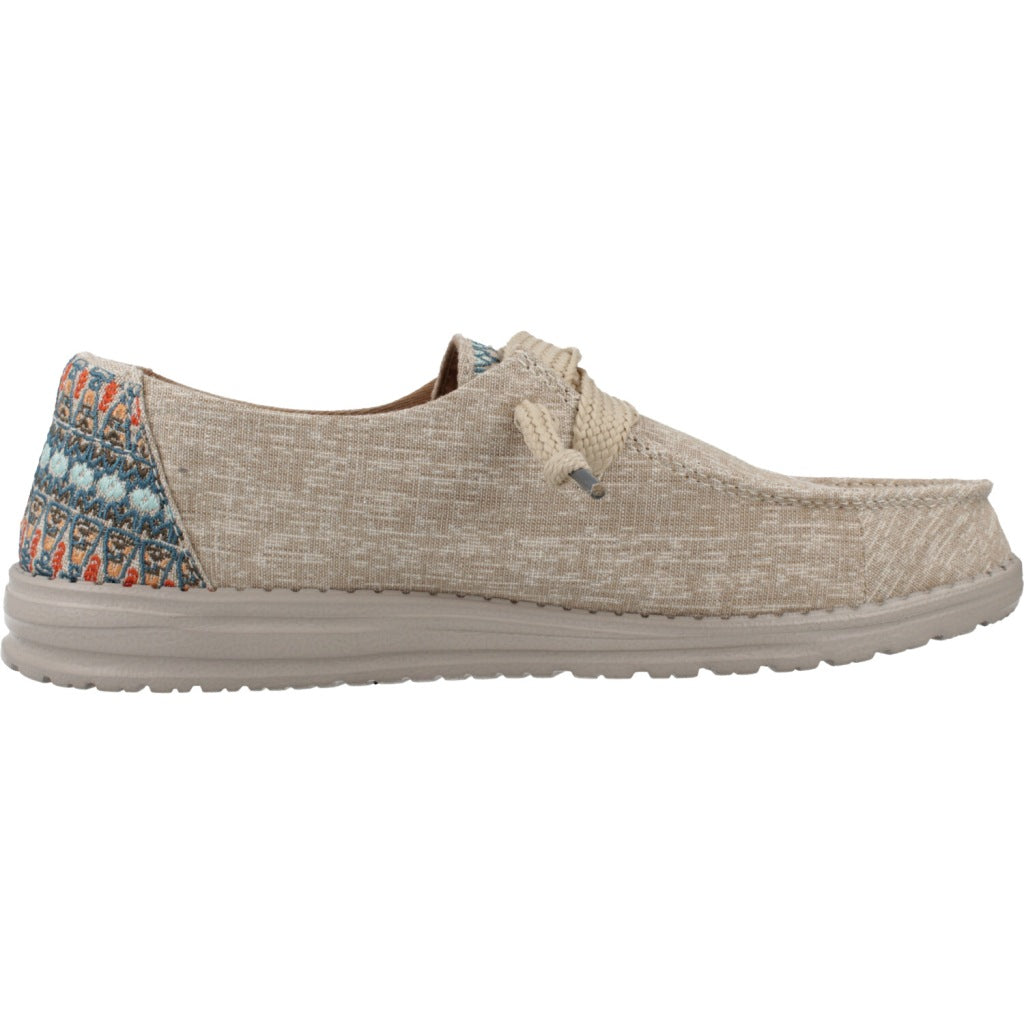 HEY DUDE WENDY FLORA SUNFLOWER en color BEIS  (4)