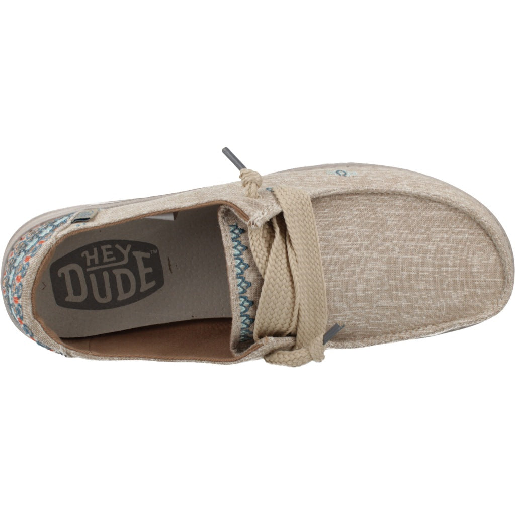 HEY DUDE WENDY FLORA SUNFLOWER en color BEIS  (6)