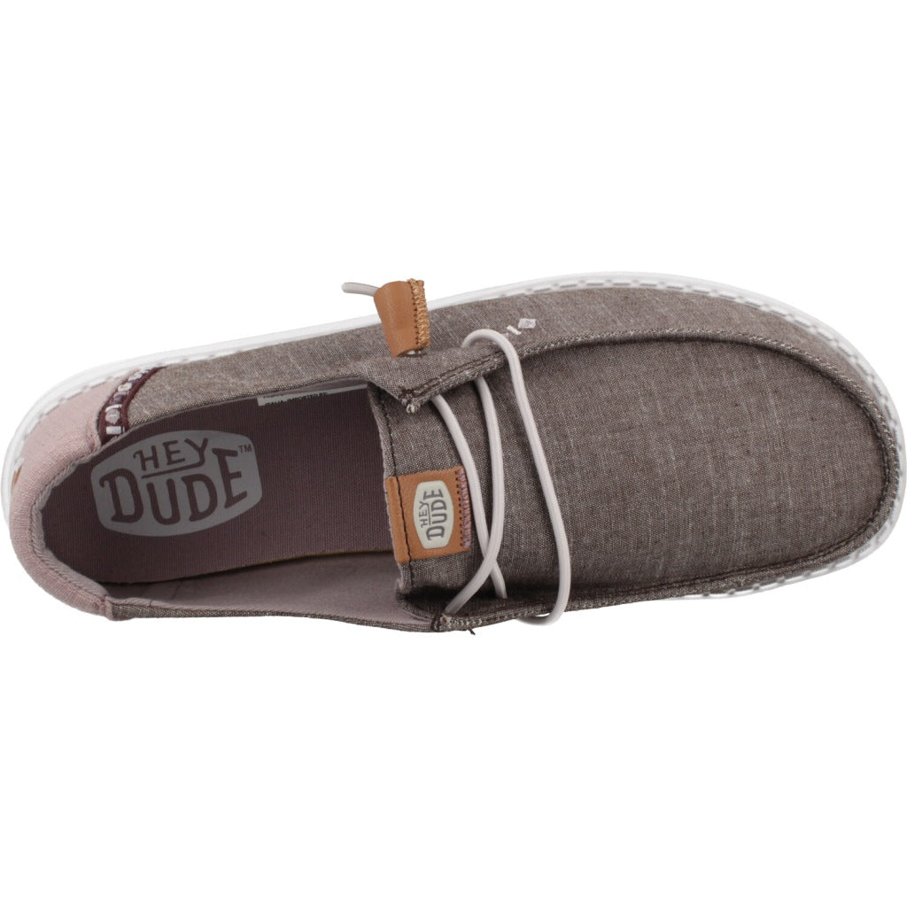 HEY DUDE WENDY CHAMBRAY BOHO en color GRIS  (6)