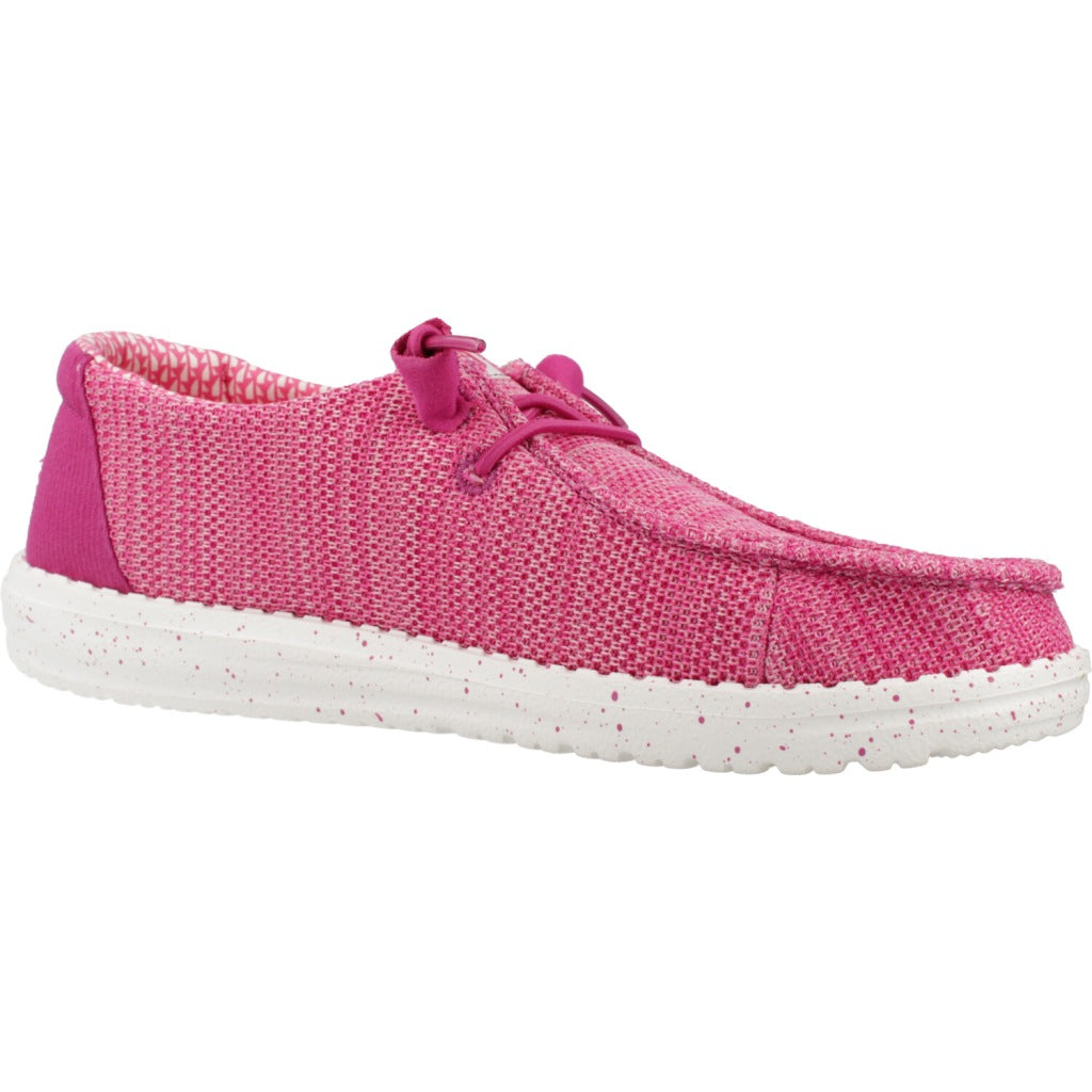 HEY DUDE WENDY STRETCH MESH CERAMIC en color ROSA  (5)