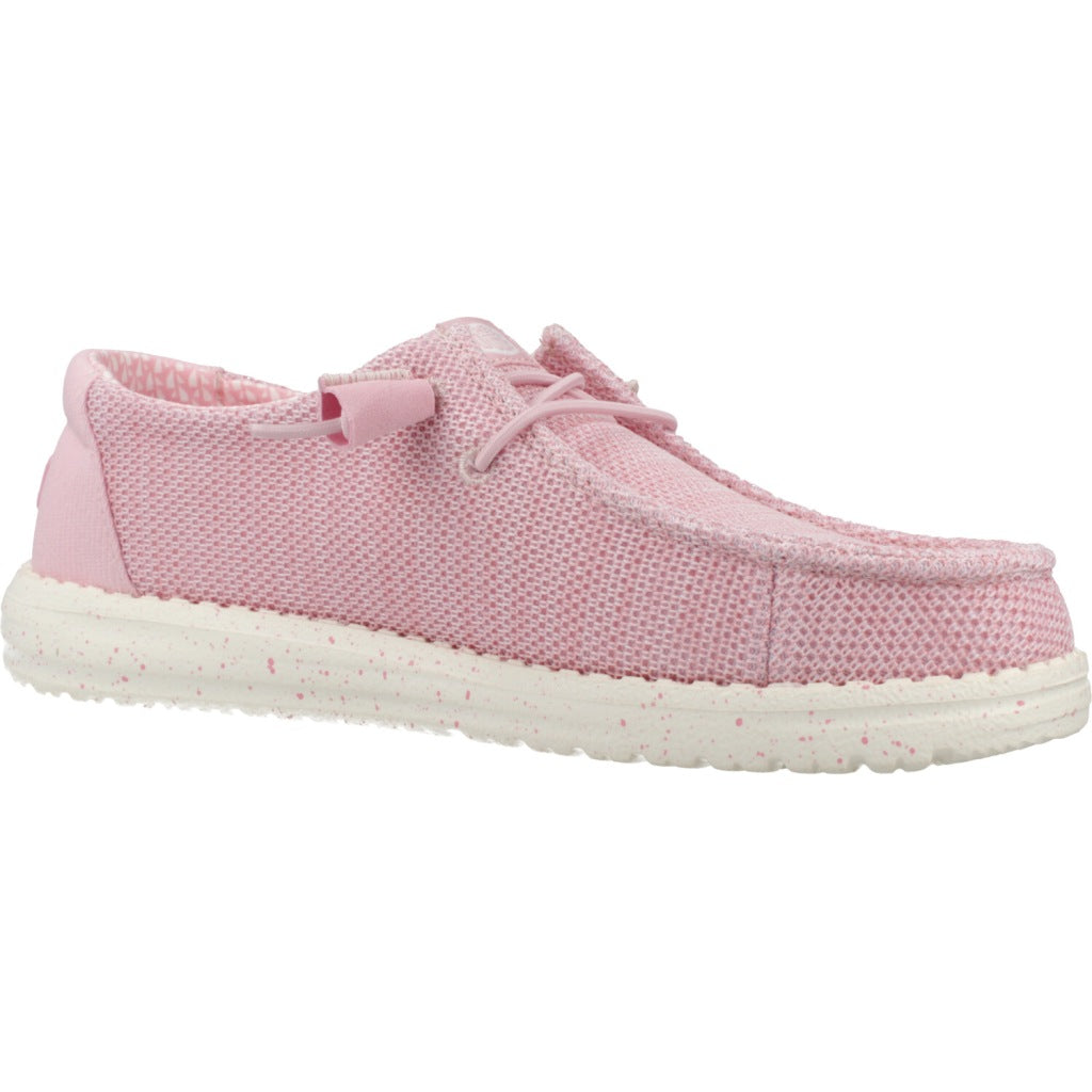 HEY DUDE WENDY STRETCH MESH CERAMIC en color ROSA  (5)