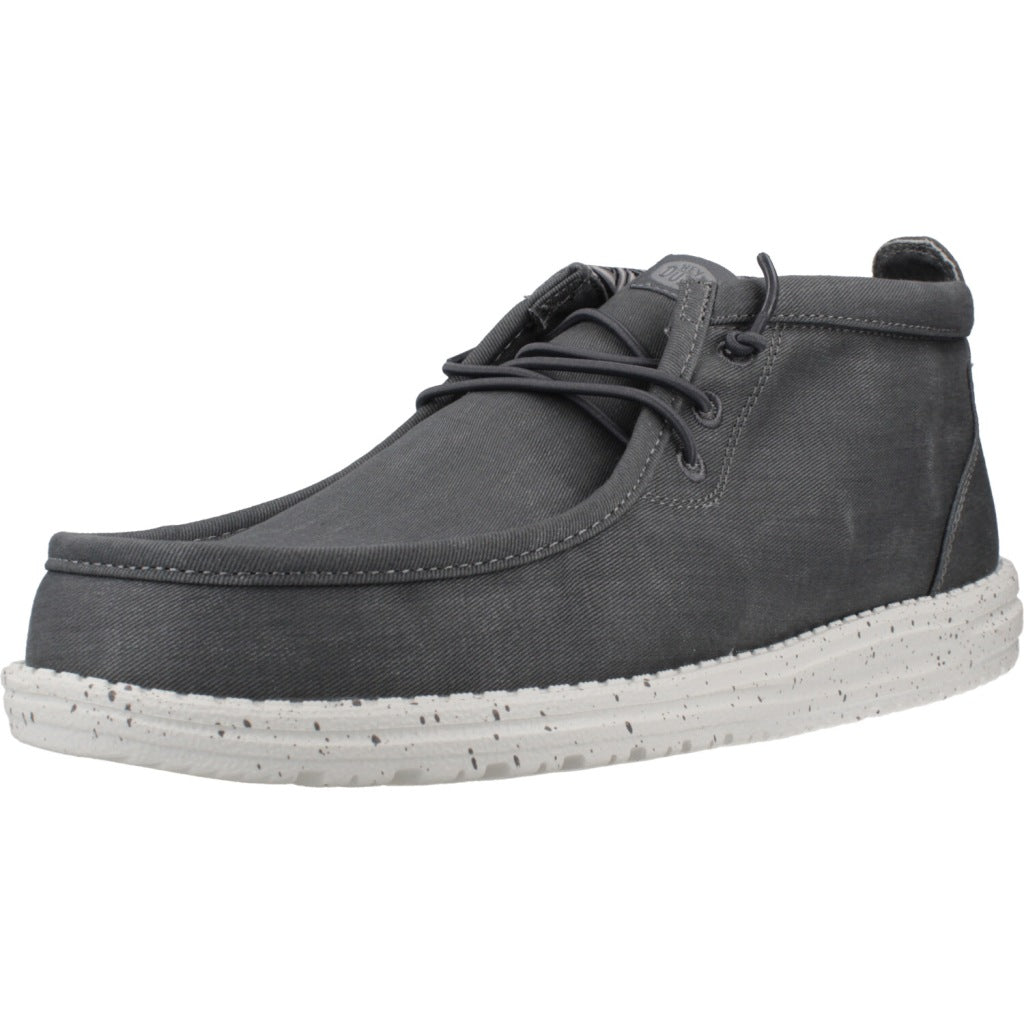 HEY DUDE WALLY MID CANVAS en color GRIS  (1)