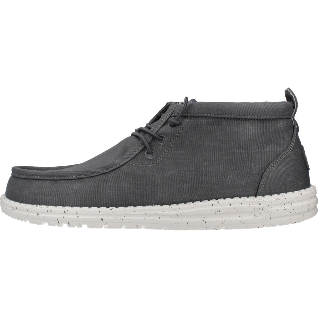 HEY DUDE WALLY MID CANVAS en color GRIS  (2)