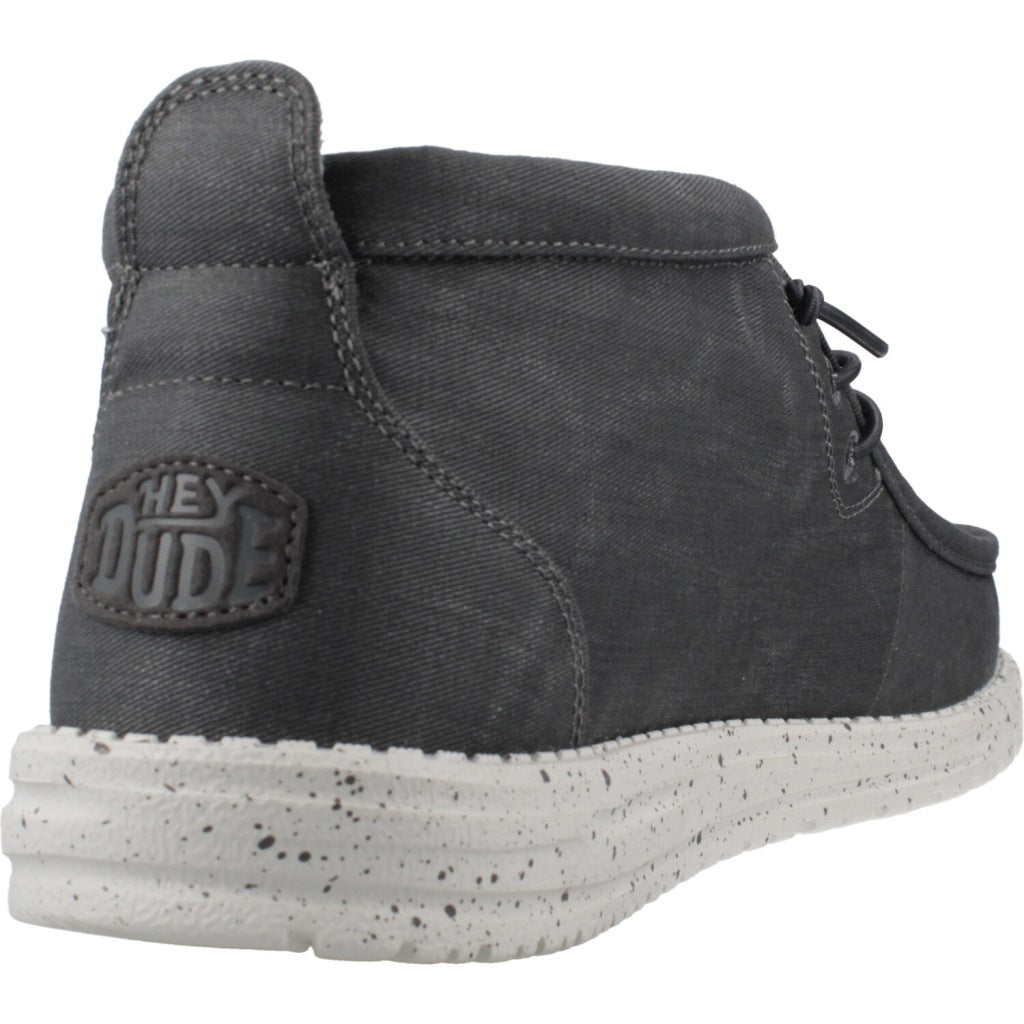 HEY DUDE WALLY MID CANVAS en color GRIS  (3)
